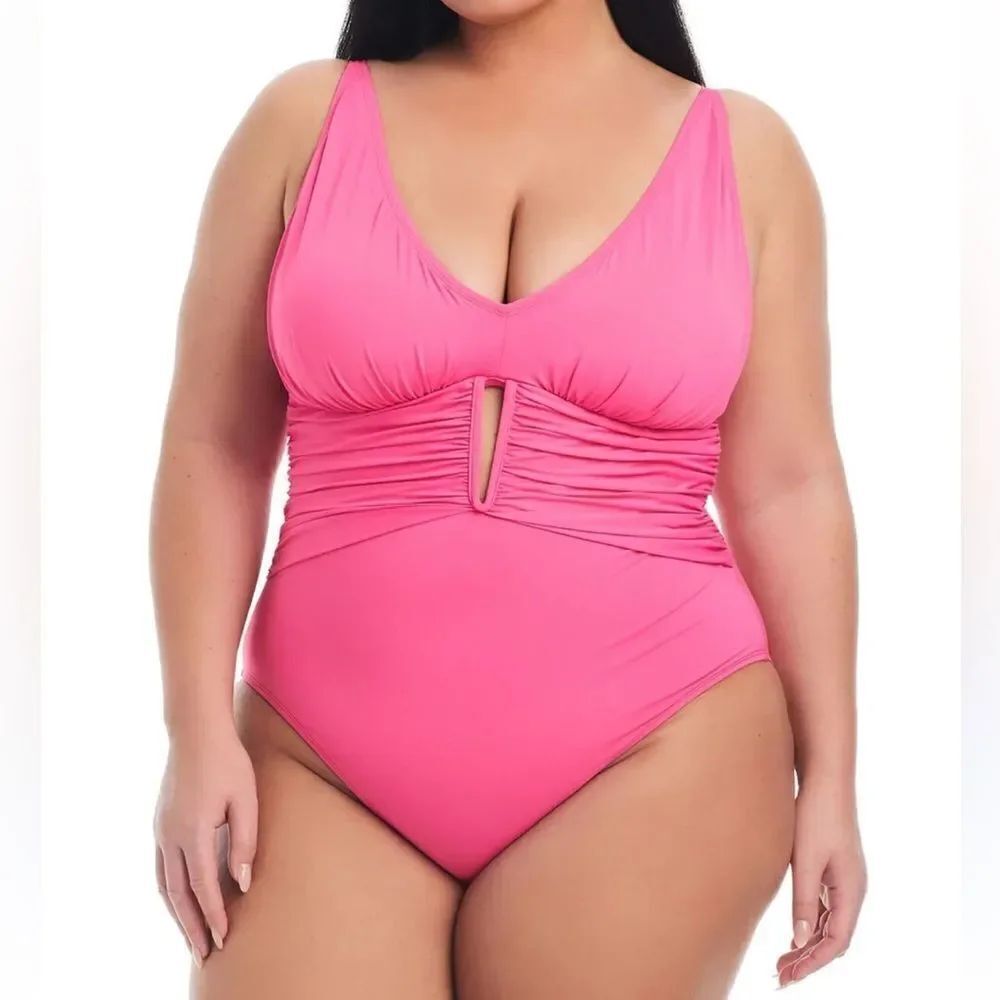 Bleu by Rod Beattie Ruched One-Piece Swimsuit(Size 2X)